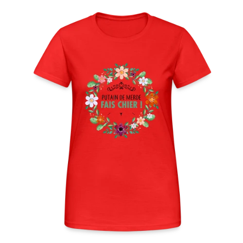 Coup de Gueule Fleuri - T-shirt Gildan épais femme