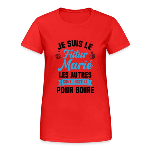 Futur Marié Humour EVG - T-shirt Gildan épais femme