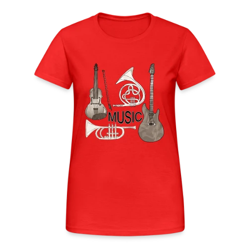 Passion Musique : Instruments & Guitare - T-shirt Gildan épais femme