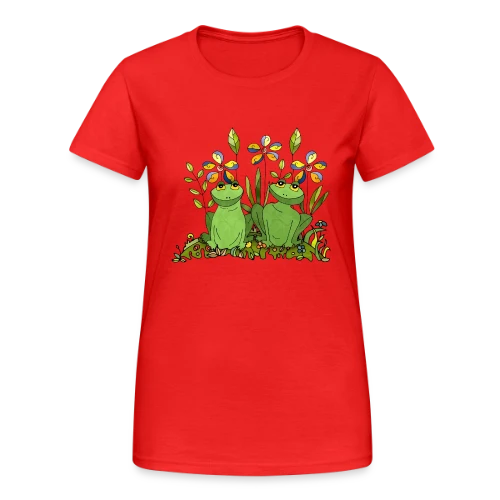 Craquant Motif Grenouille - T-shirt Gildan épais femme