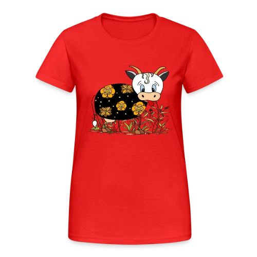 La Vache Joyeuse - T-shirt Gildan épais femme