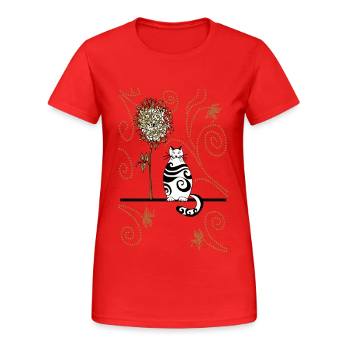 Félin Mystérieux - T-shirt Gildan épais femme