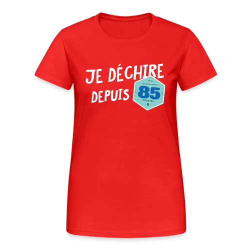 T-shirt Je déchire depuis 85 - Style Vignette Auto Rétro Vintage - T-shirt Gildan épais femme