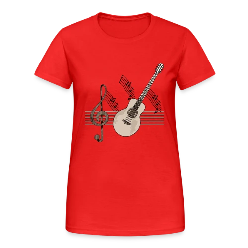 Guitare Passion Musique - T-shirt Gildan épais femme