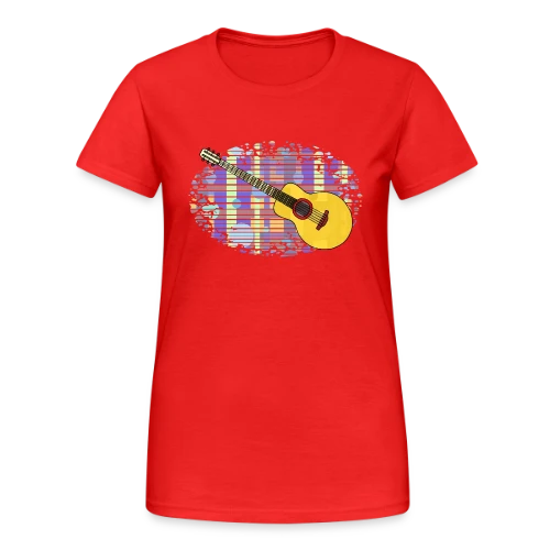 Mélodie Guitare - T-shirt Gildan épais femme
