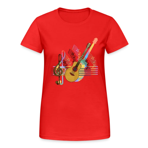 Passion Guitare - T-shirt Gildan épais femme