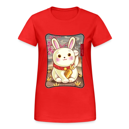 Lapin de la Chance Zen - T-shirt Gildan épais femme