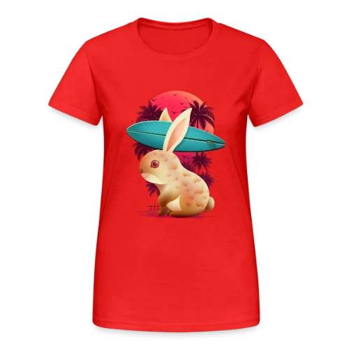 Lapin Surfeur Estival - T-shirt Gildan épais femme