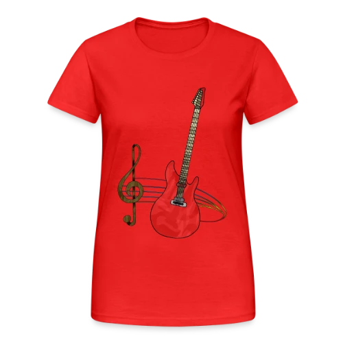 T-shirt Guitare Passion - T-shirt Gildan épais femme