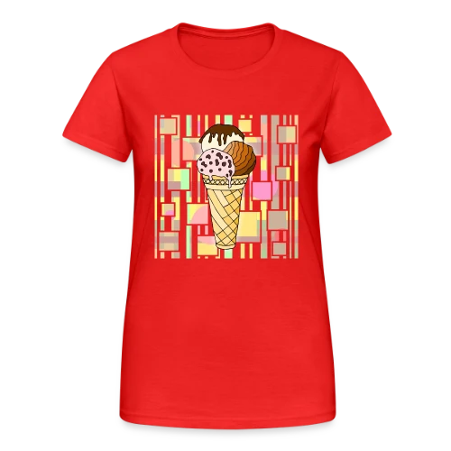 Plaisir Glacé Gourmand - T-shirt Gildan épais femme
