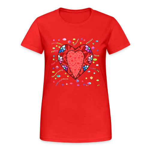 Cœur Tendance - T-shirt Gildan épais femme