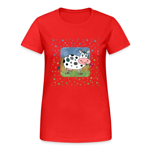 La Vache Joyeuse - T-shirt Gildan épais femme