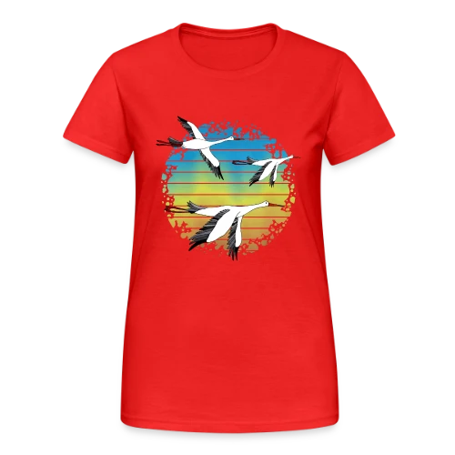 Cigogne Élégante - T-shirt Gildan épais femme