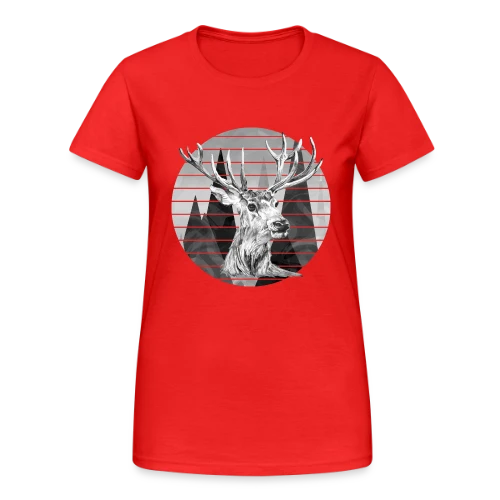 Cerf Majestueux - T-shirt Gildan épais femme