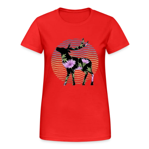 Cerf Majestueux - T-shirt Gildan épais femme