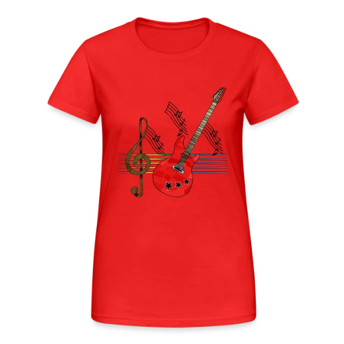 Guitare Addict - T-shirt Gildan épais femme