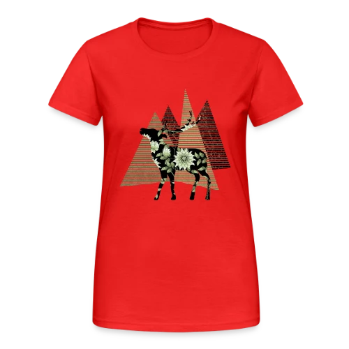 Cerf Majestueux - T-shirt Gildan épais femme