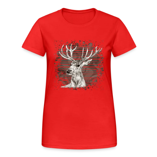 Esprit Cerf Majestueux - T-shirt Gildan épais femme