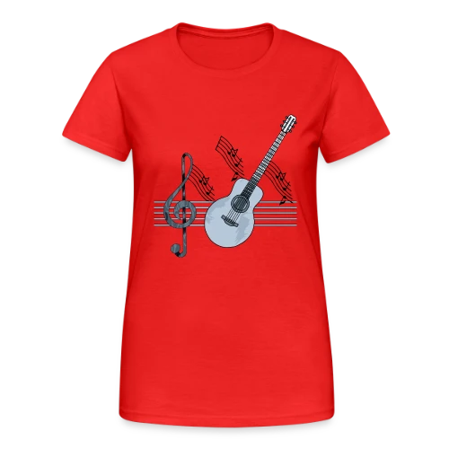 Mélodie Guitare - T-shirt Gildan épais femme