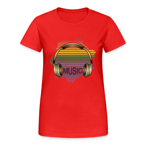 Casque Audio Stylé - T-shirt Gildan épais femme