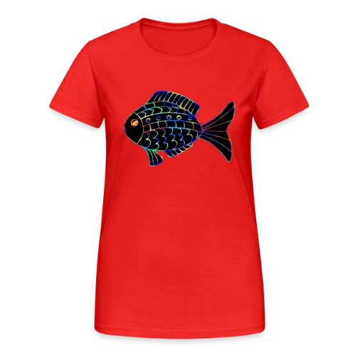 Passion Pêcheur - Motif Poisson - T-shirt Gildan épais femme