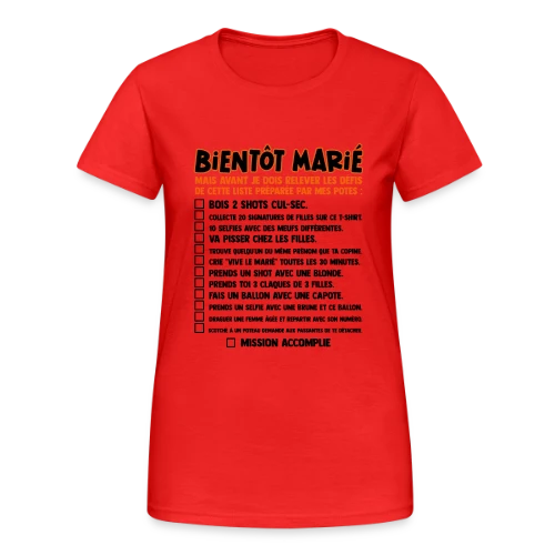 Défis EVG Futur Marié - T-shirt Gildan épais femme
