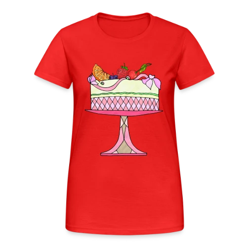 Gâteau d'Anniversaire Célébration - T-shirt Gildan épais femme