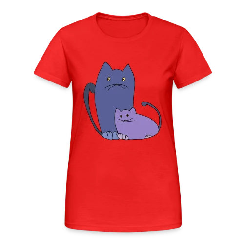 Amour Félin - T-shirt Gildan épais femme