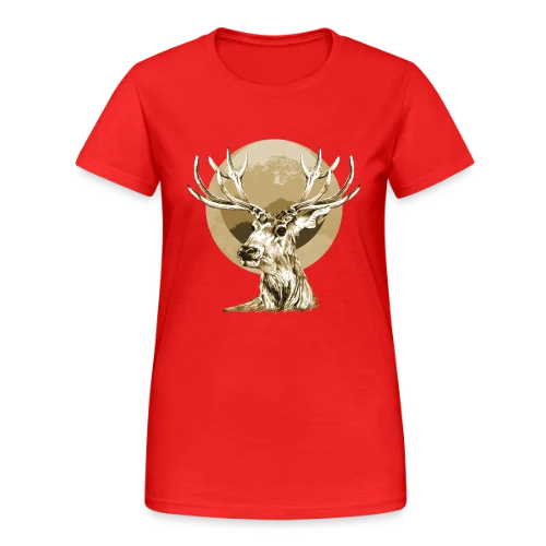 Cerf Majestueux - T-shirt Gildan épais femme