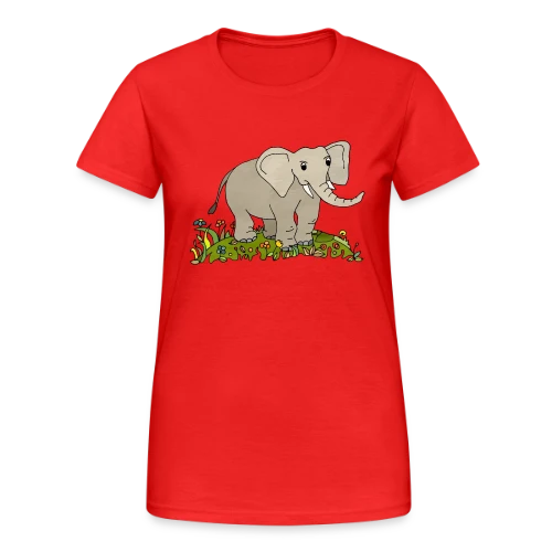 L'Éléphant Majestueux - T-shirt Gildan épais femme