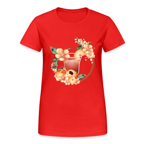 Cocktail Pêche en Fleurs: Douceur Estivale - T-shirt Gildan épais femme