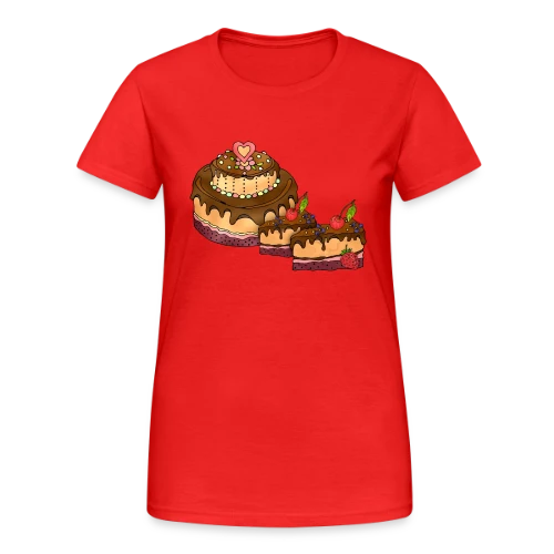 Gâteau Festif - T-shirt Gildan épais femme