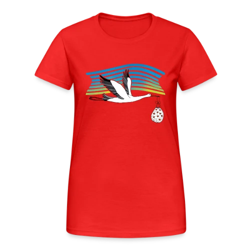 Cigogne Majestueuse - T-shirt Gildan épais femme