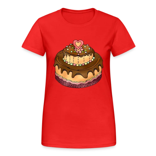 Gâteau Festif - T-shirt Gildan épais femme