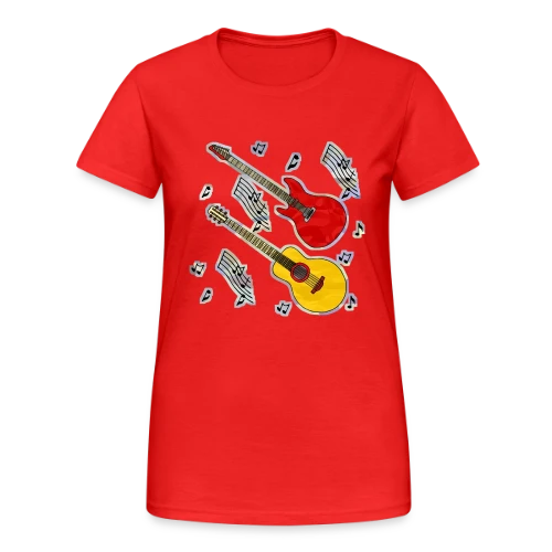 Mélodie Guitare Vintage - T-shirt Gildan épais femme