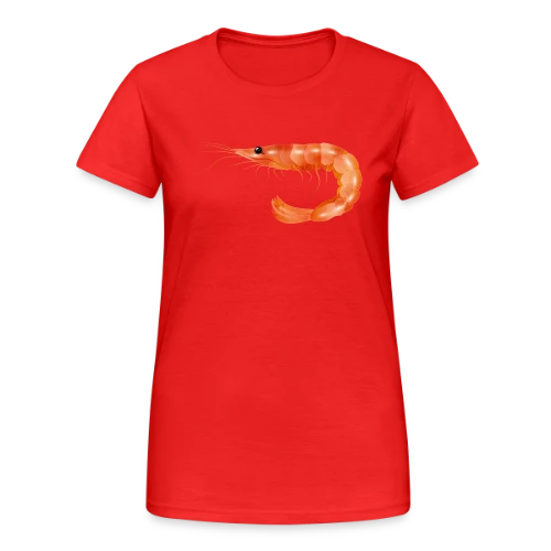 Crevette Rose Scampi Style Croquis - T-shirt Gildan épais femme