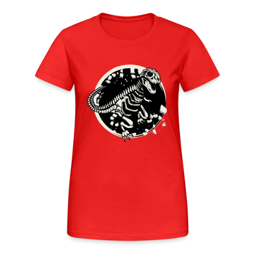 T-Rex Fossile : Le Squelette de Dinosaure Mythique - T-shirt Gildan épais femme
