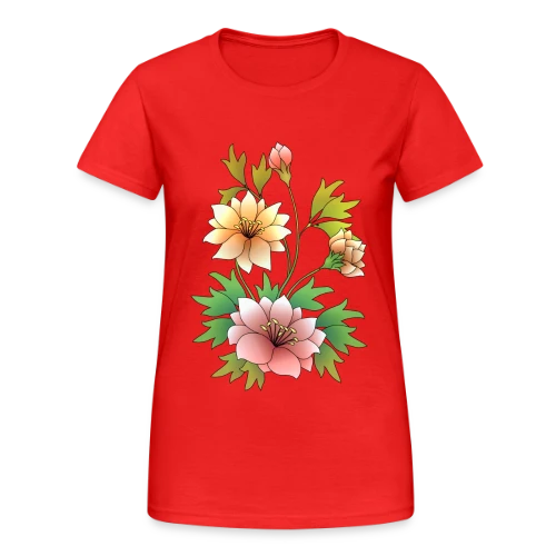 Éclat Floral - T-shirt Gildan épais femme