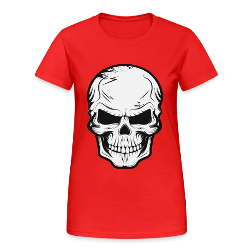 Crâne Sinistre et Malicieux - T-shirt Gildan épais femme