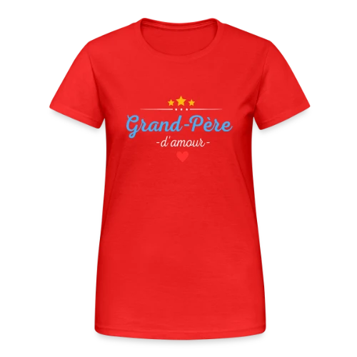 Grand-Père d'Amour : Personnalisé avec Noms des Petits-Enfants - T-shirt Gildan épais femme