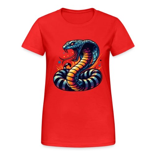 T-shirt Cobra Vibrant : Style Sauvage et Énergique - T-shirt Gildan épais femme