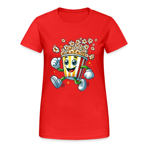 T-shirt Popcorn Comique : La Star de Vos Soirées Ciné - T-shirt Gildan épais femme