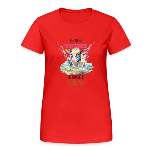 Ma Vache, Mon Animal Totem Humour - T-shirt Gildan épais femme