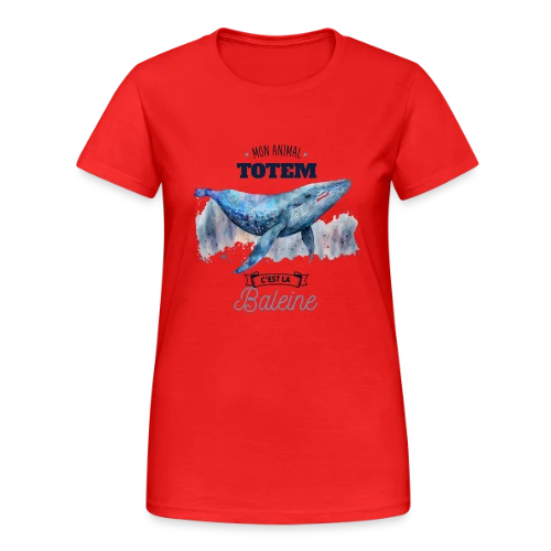 La Baleine, Mon Animal Totem - T-shirt Gildan épais femme