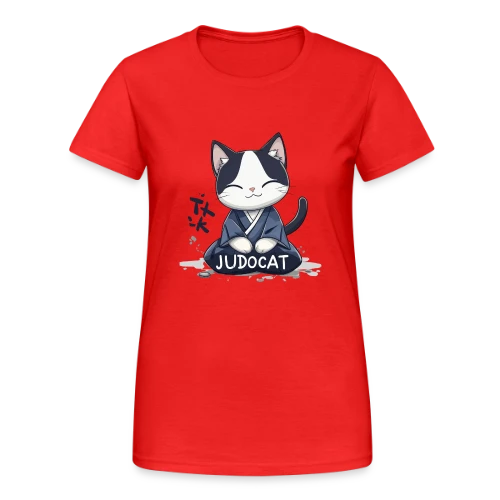 JUDOCAT: Le chat manga judoka - T-shirt Gildan épais femme