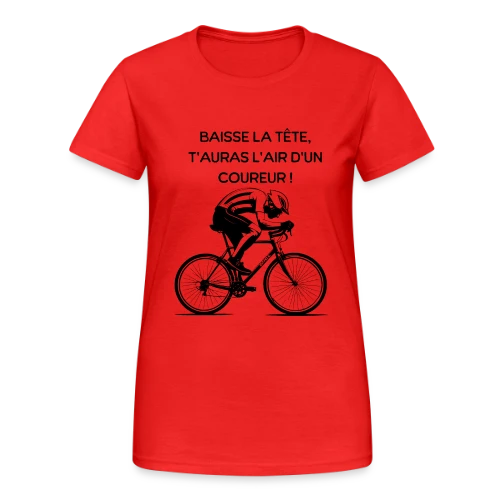 Cyclisme Humour - Design Minimaliste Vélo - T-shirt Gildan épais femme