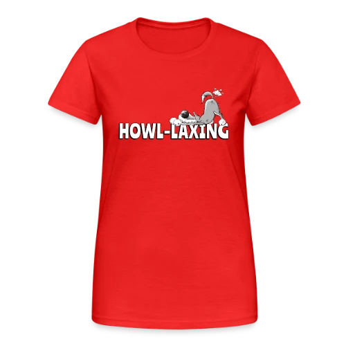 Loup qui pète - Humour animalier cartoon - T-shirt Gildan épais femme