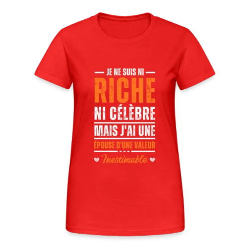 T-Shirt Homme - Mon Épouse D'une Valeur Inestimable - T-shirt Gildan épais femme