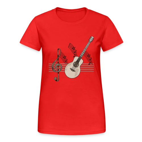 Guitare Addict - T-shirt Gildan épais femme