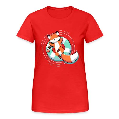 Renard Chill' en Bouée Tropicale - T-shirt Gildan épais femme